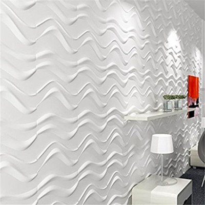 Modern seamless 3d wall paper home staircase wall art 3d wave wall panels